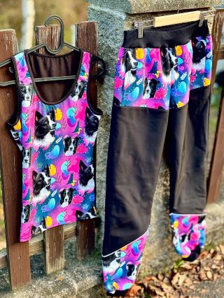 Celý set 💕 Soft kalhoty Legíny 3/4 leginy s topem Tílko Podložka pod myš